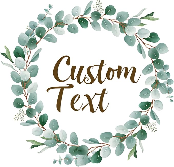 Premium Custom Stickers Labels - Personalized Stickers for Businesses Logo and Name. Birthday Pets and Label Product Boxes Wedding Favors Waterproof Labels (wreath 15, 2 inch)