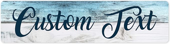 Custom Sign, Custom Street Sign, Ideal Chritmas Gift, 11 Font Colors, 13 Font Styles, 4 Hole Options, 22 Sizes, 3x12 Inches, Rust Free DiBound, Fade Resistant, Made in USA by My Sign Center (Coastal)