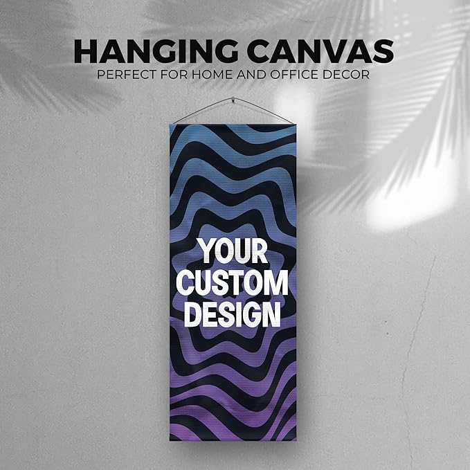 DreamController Custom Hanging Canvas Wall Art Decor(16" X 35" Set of 1) I Customize your Canvas Picture Banner Ready to Hang for Bedroom, Livingroom & Office | Made in USA | Fast delivery | HD Print