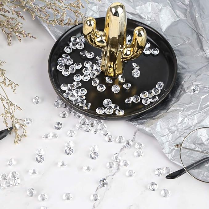 FUTUREPLUSX Fake Diamonds, 2000 PCS Mini Loose Diamonds Fake Crystals Rhinestones for Vase Fillers Wedding Bridal Shower Party Table Centerpiece Arts & Crafts Decor