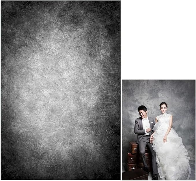 6x9ft Abstract Black Gray Portrait Photography Backdrops Photo Studio Prop Background for Children Adult
