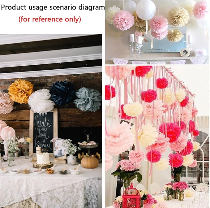 We Moment Black,Red and Gold Paper Pom Poms Decorations for Wedding Birthday Party Decoration Ceiling Wall Hanging Tissue Flowers Decorations 12pcs,3 Colors of 12 Inch, 10 Inch