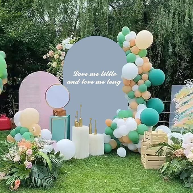 Wedding Arch Cover Dusty Blue 6FT Arch Backdrop Cover Spandex Covers for Arch Wall Panels Chiara Backdrop Cover Baby Shower Balloon Party Decorations