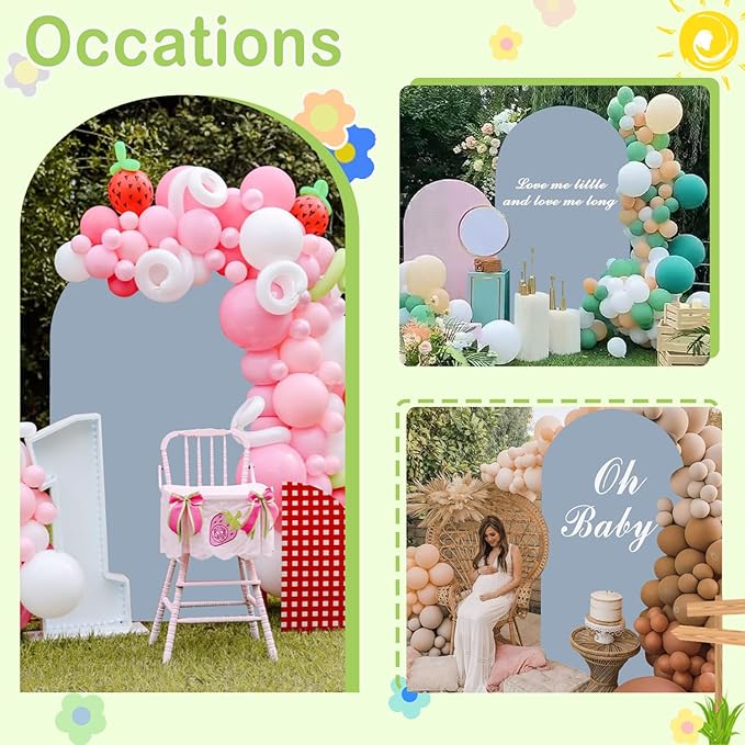 Dusty Blue Arch Cover 4ft Arch Spandex Cover for Metal Arch Backdrop Stand Wedding Arch Backdrop Cover Chiara Wall Covers Balloon Arch Covers Stretchy Bakcdrop for Baby Shower Wedding Decor