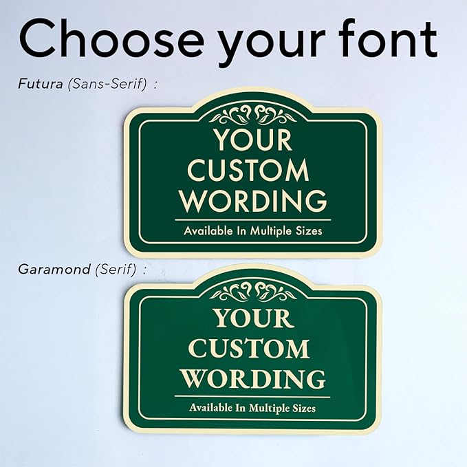 Custom Outdoor Metal Signs - Personalized Aluminum, Driveway Signs - Waterproof USA Made, Forest Green 18x12 In