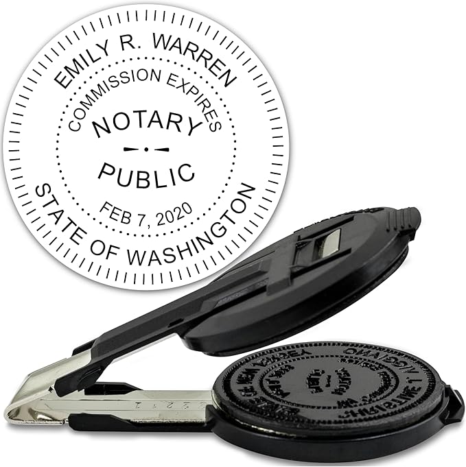 MaxMark Insert Only for Notary Seal Round Embosser for Washington State
