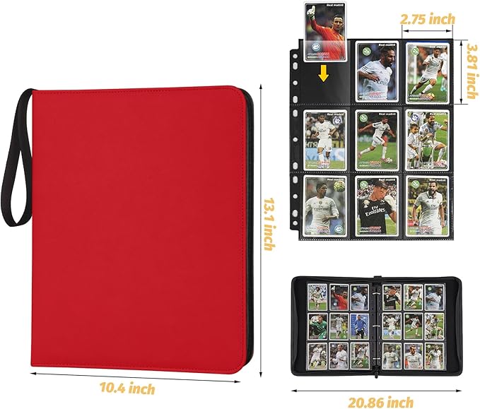 Trading Card Binder, Card Collection Binder Album Folder with 720 Side Loading Pockets, 9 Pocket Trading Card Album Folder for TGC,MTG, Baseball Cards, Yugioh