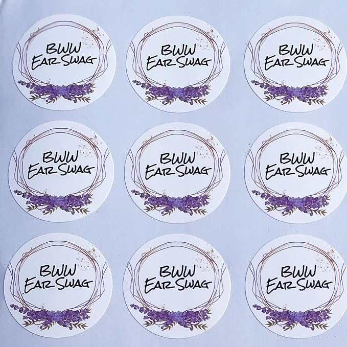 Premium Custom Stickers Labels - Personalized Stickers for Businesses Logo and Name. Birthday Pets and Label Product Boxes Wedding Favors Waterproof Labels (wreath 19, 2 inch)