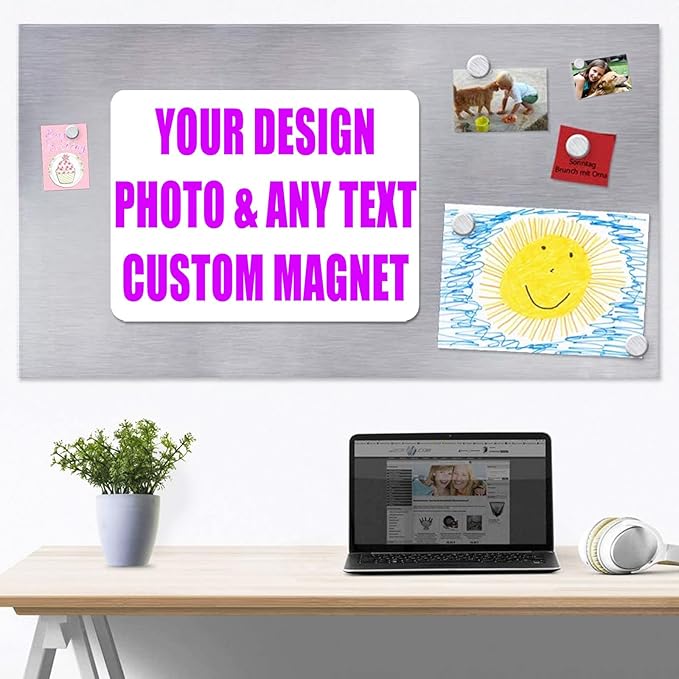 KETABAO – 5" Personalized Triangle Magnetic Picture Photo Magnet - Custom Refrigerator and Car Magnets for Decorations and Gifts