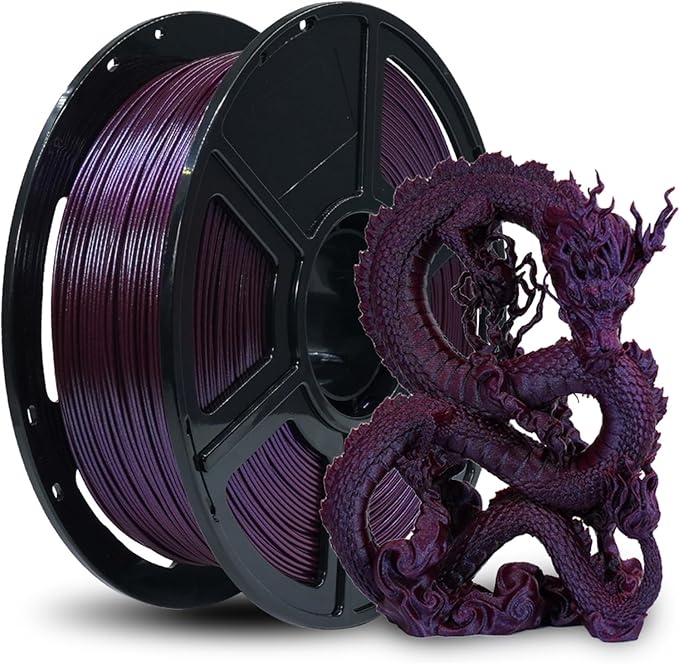 FLASHFORGE 3D Printer Filament, Chameleon PLA Color Shift Filament 1.75mm, Changes Color with Light and Angles, 1KG Spool (2.2lbs), Dimensional Accuracy +/- 0.02mm (Marsala)