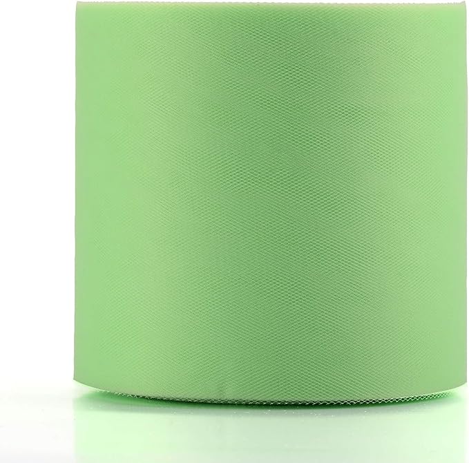 Tulle Fabric Roll, 6” by 200 Yards (600FT) Tulle Organza Fabric Spool for DIY Tutu Skirt Baby Shower Decor Wedding Backdrop Crafts Birthday Party Supplies (Mint)