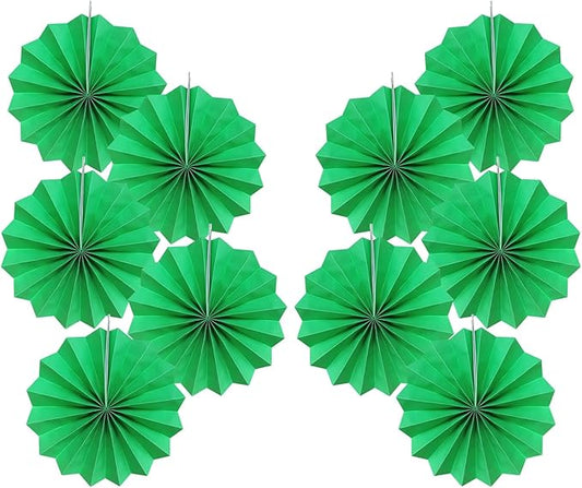 Green Party Decorations,Green Paper Decorations for Party,Tennis Party Decorations Party Paper Fans Bulk 8in,Graduation Decoration Classroom Decor,St Patrick's Day Decortions 30 Color DIY Set （Green）