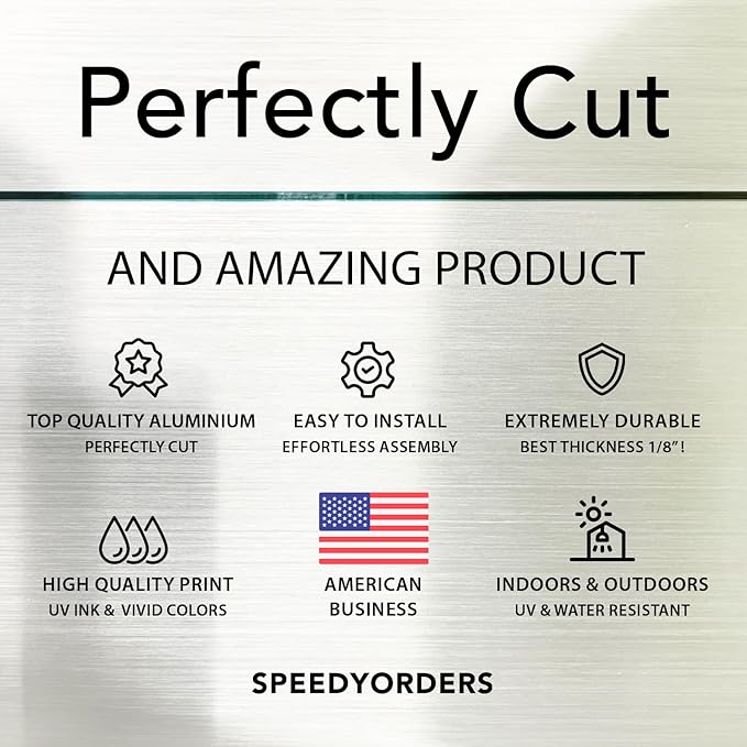 Custom Personalized Outdoor Metal Aluminum Business Signs, Waterproof White (Green, 24x18 In)