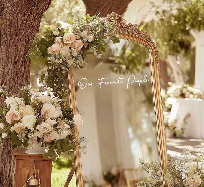Our Favorite People Seating Chart Decal Wedding Seating Chart Header Decal for Mirror Our Favorite People Welcome Sign Wedding Welcome Vinyl (White, Width 20")