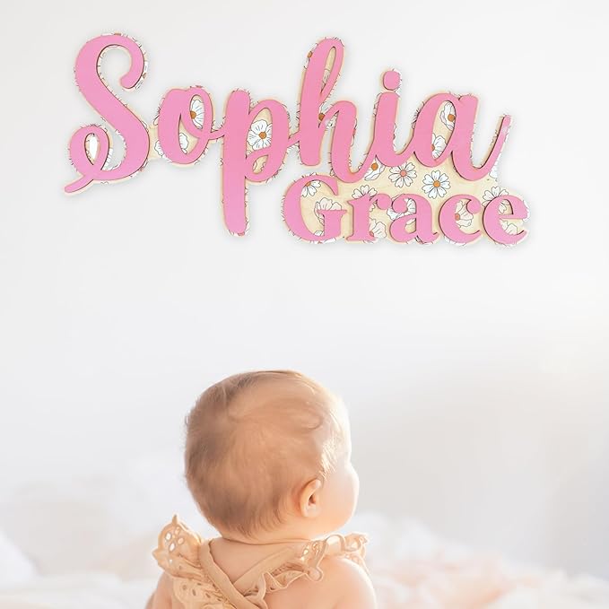 Custom Wooden Name Sign - Baby Name Sign - Nursery Name Sign - Personalized Name Sign - Family Name Sign - Last Name Signs For Home - Wedding Birthday Event Play Room