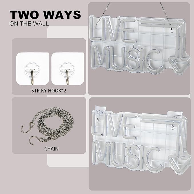 RGB Dynamic Music Neon Sign Dimmable for Wall Decor Bedroom Man Cave Game Room Home Bar Decor Music Studio Nightclubs Parties Gift