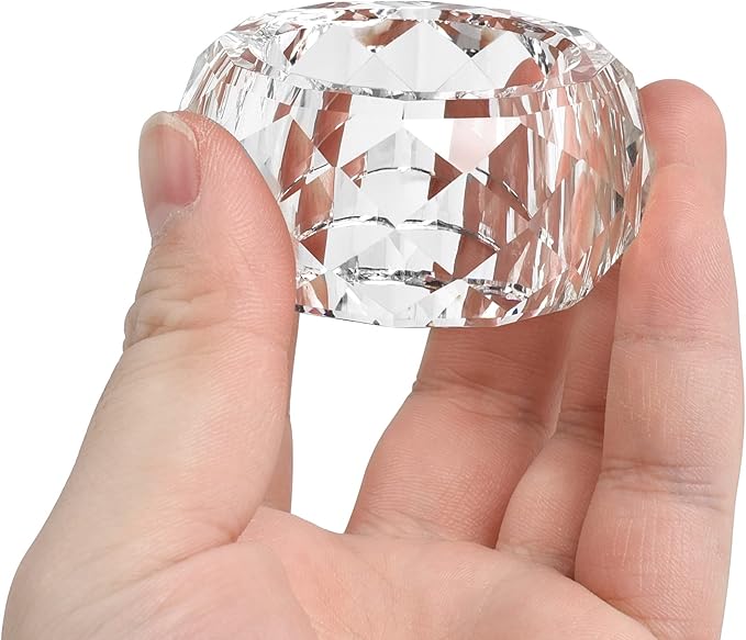 kitCom Crystal Napkin Ring Holders Set of 8, K9 Luxury Crystal Napkin Holder Rings, Diamond-Shaped Design, Napkin Buckles for Holiday Decor, Wedding, Christmas, Dinner Table, Thanksgiving (Pack of 8)