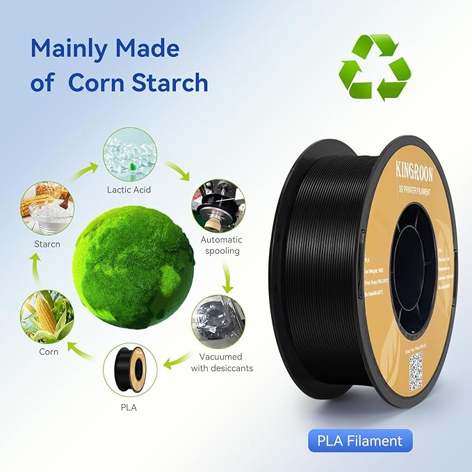 Kingroon 16KG PLA Filament Bundle 1.75mm 3D Printer Filament Multicolor Pla Filament Bulk for Most 3D Printer,1kg Spool,16 Rolls,16 Colors