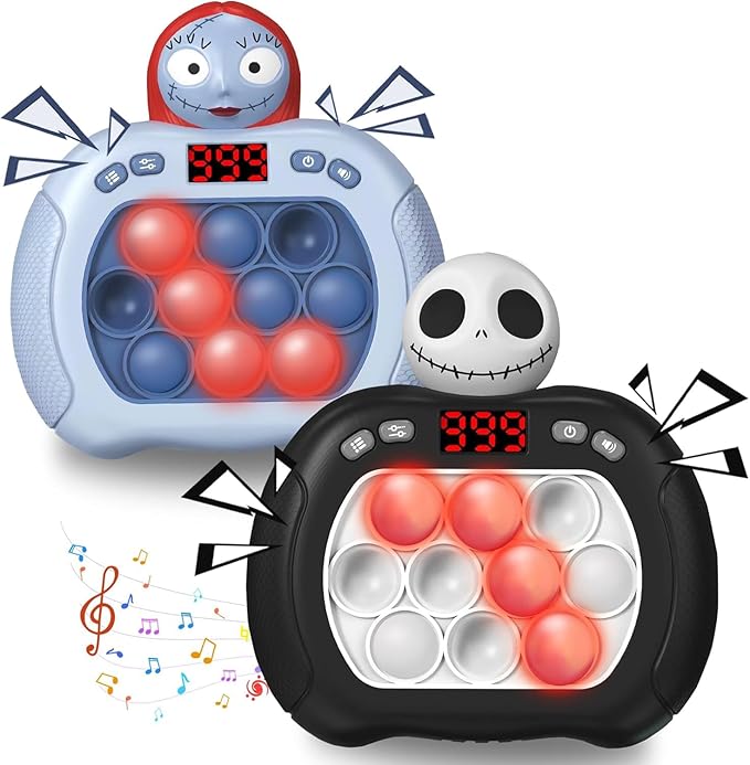 Halloween Pop Game Light Up Fidget Toy,Nightmare Be Christmas Toys for Kids Girls Boys Toddler Adult,Halloween Game Toy,Halloween Party Favors Trick or Treat Gifts