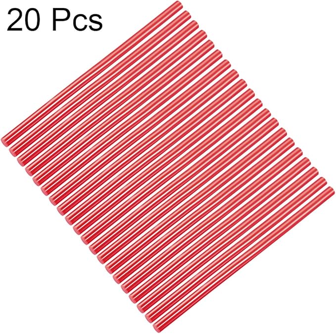 uxcell 20pcs Hot Glue Sticks for Glue Gun 7/16-inch x 10-inch Mini Hot Melt Adhesive Glue Stick Red
