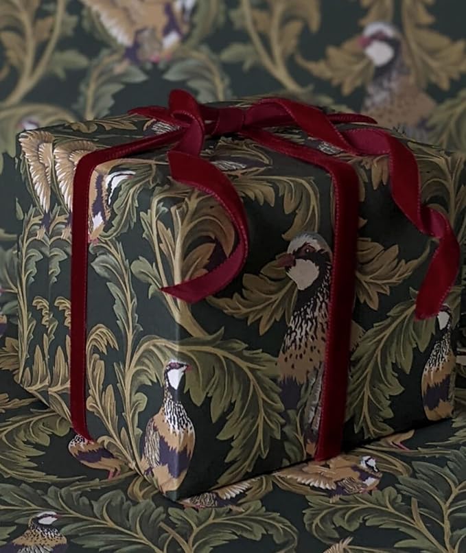 Burgundy Christmas Velvet Ribbon for Tree, Gift Wrapping, Flower Bouquet, Wreath Decorations, Bow Making 5/8'', 25 Yards