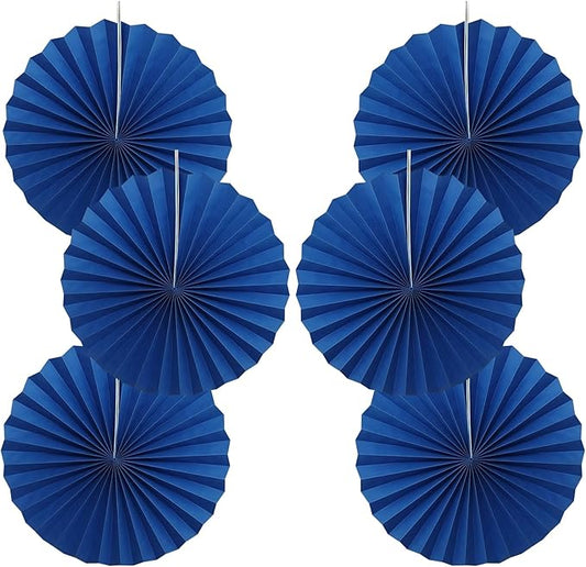 BARTHEW Blue Birthday Decorations,DIY Blue Paper Fans Hanging Decoration ,Party Decorations for Adults 16in, Royal Blue Birthday Decorations,Baby Shower Decorations 30 Color DIY Set (Navy Blue)