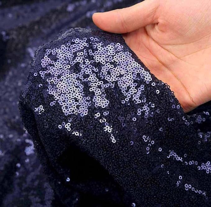 Navy Blue Sequin Backdrop Curtains 4FTx8FT 2 Panels Navy Backdrop Curtain for Parties Glitter Backdrop Photo Background for Wedding Baby Shower