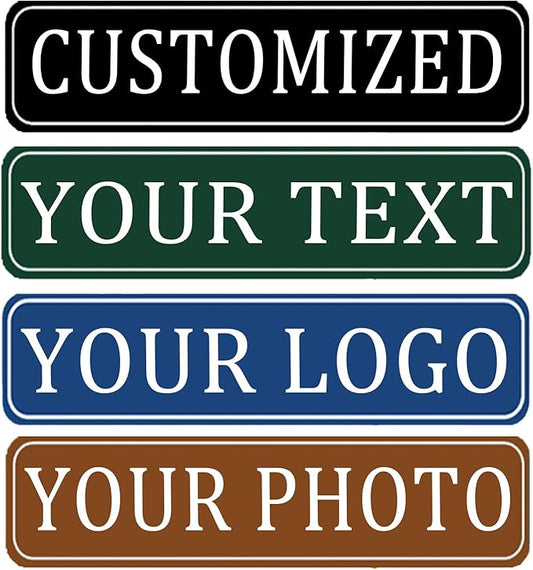 Custom Sign, Personalized Metal Signs,Customized Metal Signs Outdoor for Offices, Businesses, Workplaces, Street, Address, Indoor and Outdoor Use