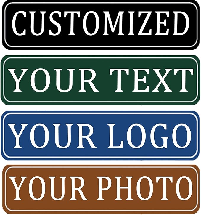 Custom Signs Outdoor Metal,Personalized Street Sign,Create Your Own Sign-Offices、Businesses、Workplaces Address Signs,Indoor and Outdoor Use