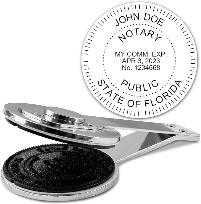 MaxMark Insert Only for Notary Seal Round Desk Embosser for Florida State