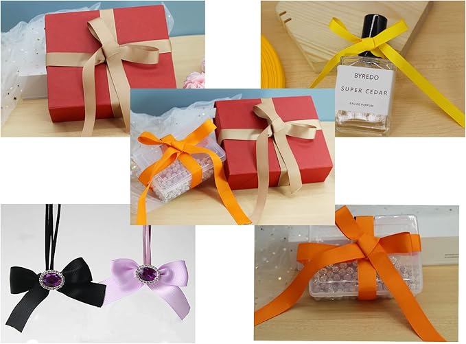 Jesep One Roll 100 Yards Soild Grosgrain Ribbon Boutique Gift Wrapping Package Ribbon, DIY Crafts Bow Hair Headband Accessories Assorted Ribbon #752 (3/4" 20mm, Orange)
