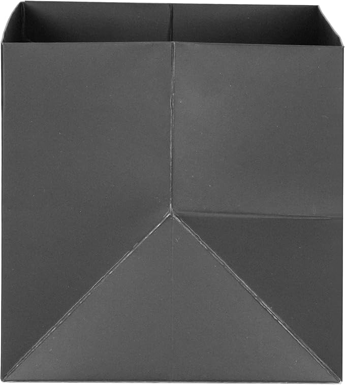 Black Paper Gift Bag Small Square Bottom Kraft Paper Bags with Handles for Wedding Baby Shower Birthday Party (Black, 8 x 8 x 8 in, 10 CT)