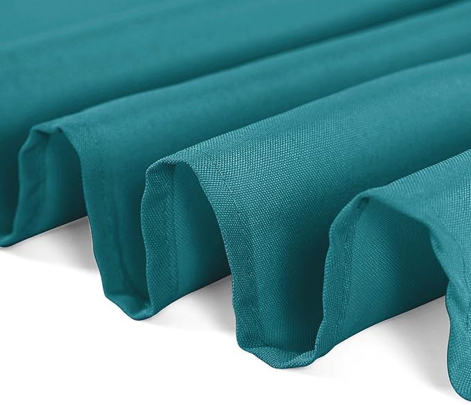 90 inch Round Tablecloth Washable Polyester Table Cloth Decorative Table Cover for Wedding Party Dining Banquet（90 inch,Teal）