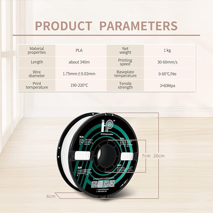 Glitter PLA Filament, Twinkling 3D Printer Filament, PLA Filament 1.75mm Dimensional Accuracy +/- 0.02mm, 1KG Spool (2.2 lbs), Fit Most FDM Printer (Glitter White)