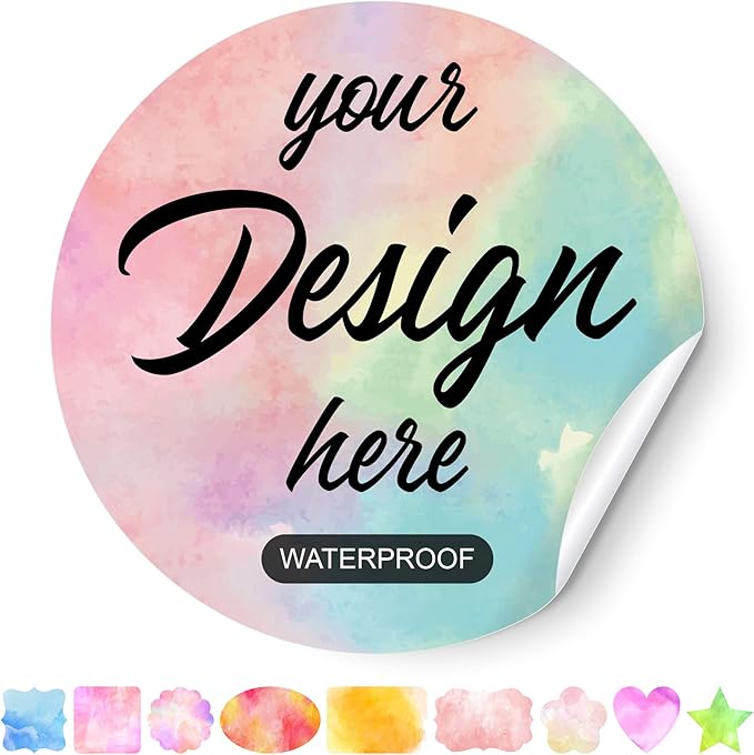 Custom Stickers - Personalized Labels, Customized Stickers with Any Design Image Logo Text, 100 Labels (Circle, 4.5"x4.5")