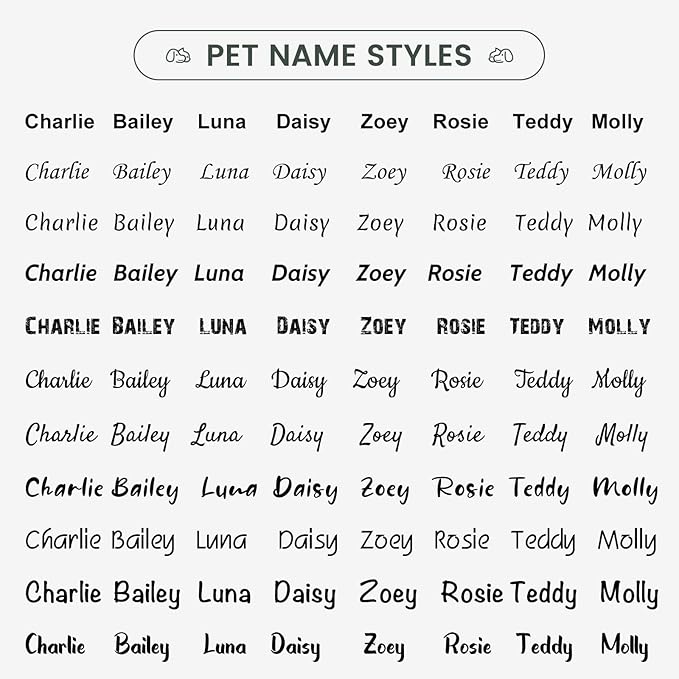 Dog Tags Personalized for Pets - YEHANTI Personalized Dog Tags with Dog Paw, Durable Stainless Steel Pet ID Tags for Small Large Dogs Cats, Custom Dog Name Tags Engraved on Both Sides (Round)
