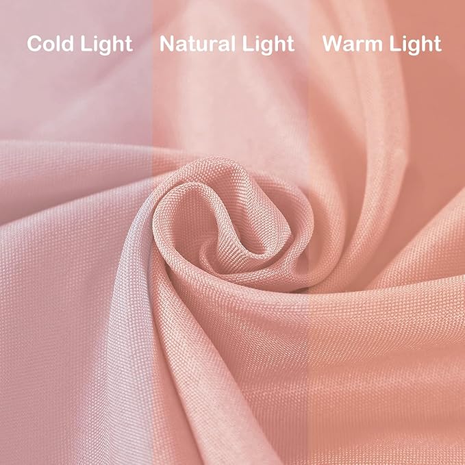 108 inch Round Tablecloth Washable Polyester Table Cloth Decorative Table Cover for Wedding Party Dining Banquet（108 inch, Dusty Pink）