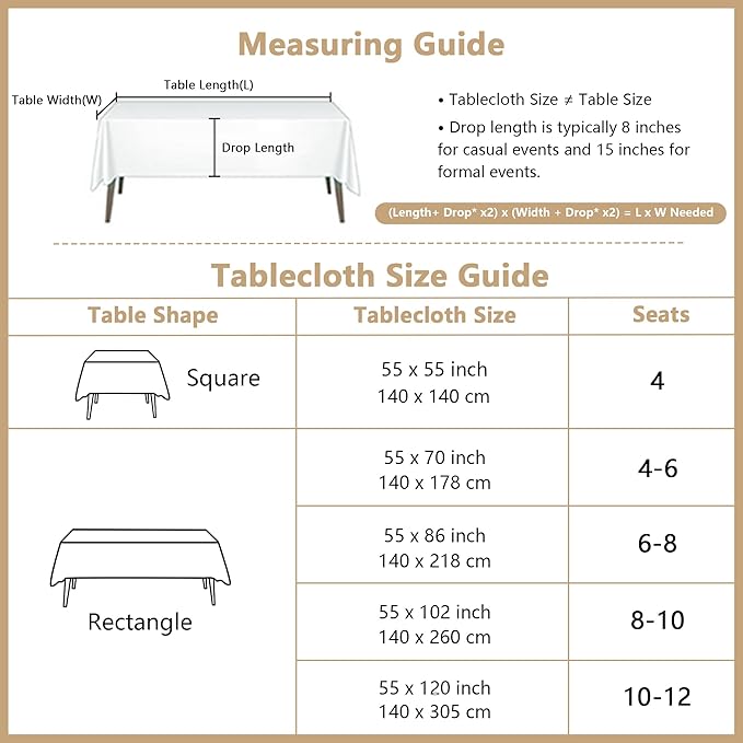 MYSKY HOME Table Cloth for Rectangular, Waterproof Tablecloth, Soft Cotton Indoor/Outdoor Tablecloths, Wrinkle Free Table Cloth Heavy Duty Rectangle Table Cloths for Parties & Dining Use, 55"X70"