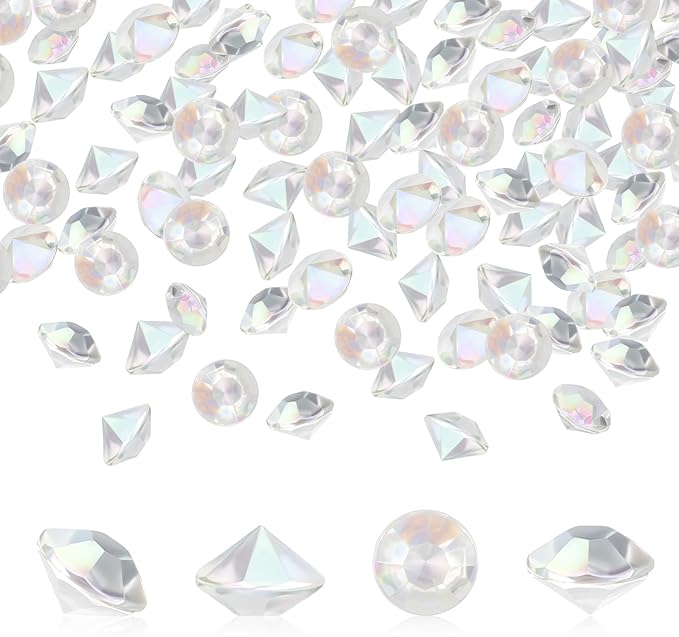 SUREAM 4500PCS Acrylic Diamonds Gems, Colorful 6mm Crystal AB Ice Rocks Crystals for Vase Filler, Table Scatter, Christmas, Wedding, Birthday Party, Arts & Crafts, Home Decorations