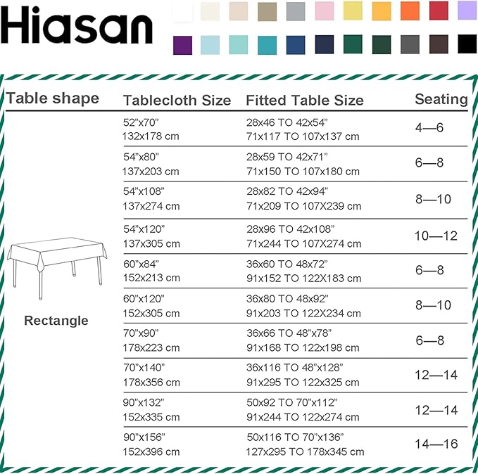 Hiasan Burgundy Tablecloth for Rectangle Tables - Waterproof, Spillproof & Wrinkle Resistant Washable Polyester Table Cloth for Dining/Party/Outdoor Picnic， 70 x 140 inch