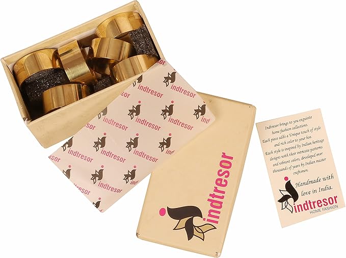 Gorgeous Beautifully Handcrafted Stunning Large Size Gold Color Party Dining Table Napkin Holders (Set Of 6)