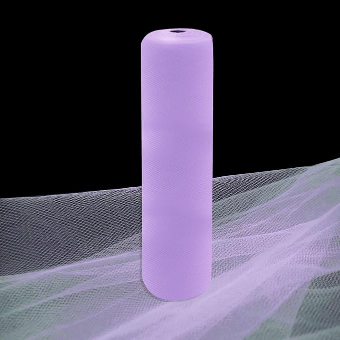 Lavender Tulle Fabric Rolls 54 Inch by 10 Yards Fabric Tulle Bolt for Wedding Decorations DIY Tutu Baby Shower Table Skirt Birthday Party Craft Supplies