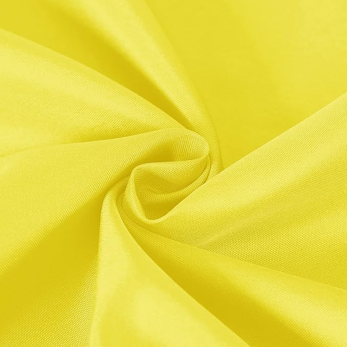 Cupuamon Square Tablecloth 90x90 inch Washable Polyester Fabric Table Cloth for Wedding Party Dining Banquet Decoration（90x90,Yellow）