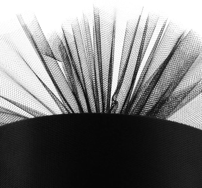 Tulle Rolls 6” by 100 Yards (300 feet) Tulle Roll Spool Fabric for DIY Tutu Skirts Wedding Baby Shower Crafts Decorations Party Supplies (Black)
