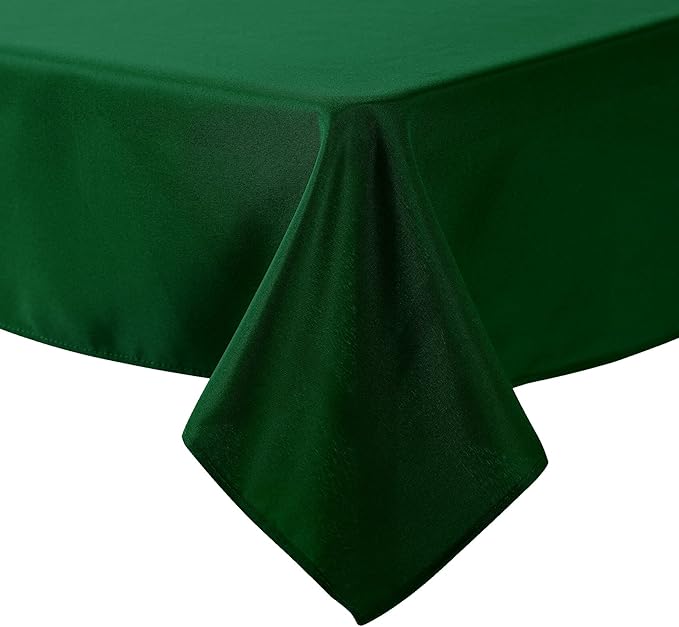 Cupuamon Square Tablecloth 90x90 inch Washable Polyester Fabric Table Cloth for Wedding Party Dining Banquet Decoration（90x90,Hunter）