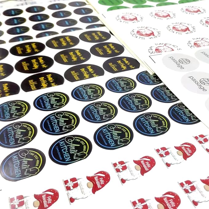 Custom 100-500 Stickers with Any Image Logo and Text - Personalized Labels for Business Logo, Thank You Notes (Square, 3 Inch)