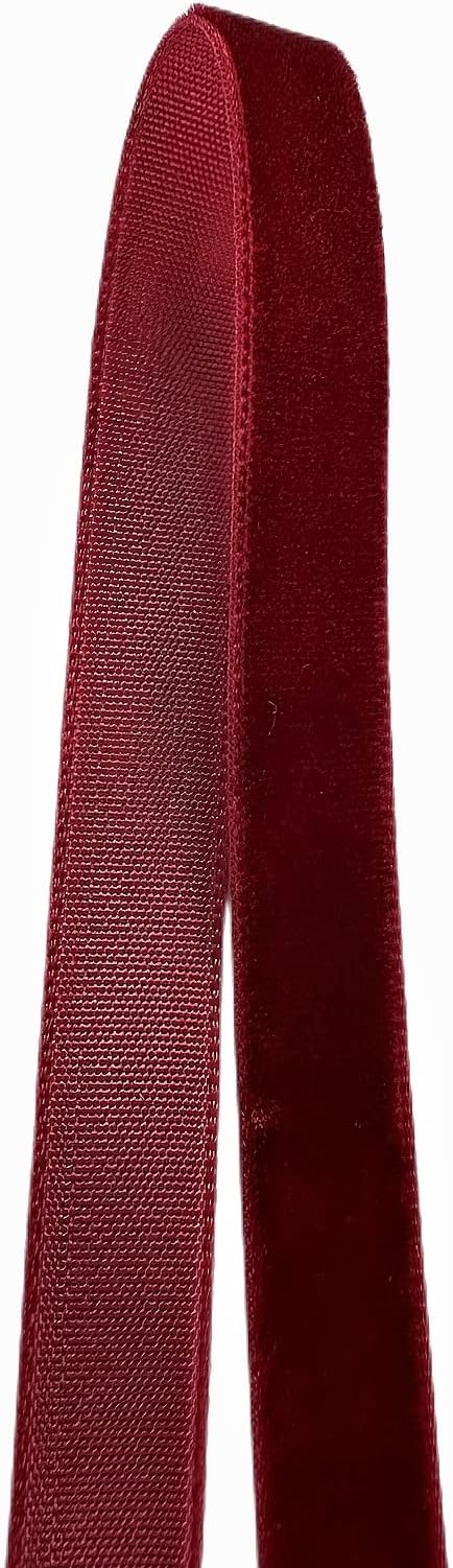 Vintage Burgundy Velvet Ribbon, 3/8 Inch X 25Yd