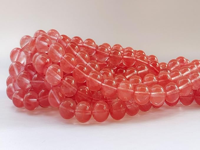 Stone Beads 10mm 60pcs Watermelon Quartz Beads Round Loose Gemstones Beads for Bracelet Necklace Jewelry Making (10mm, 61024 Watermelon Quartz)