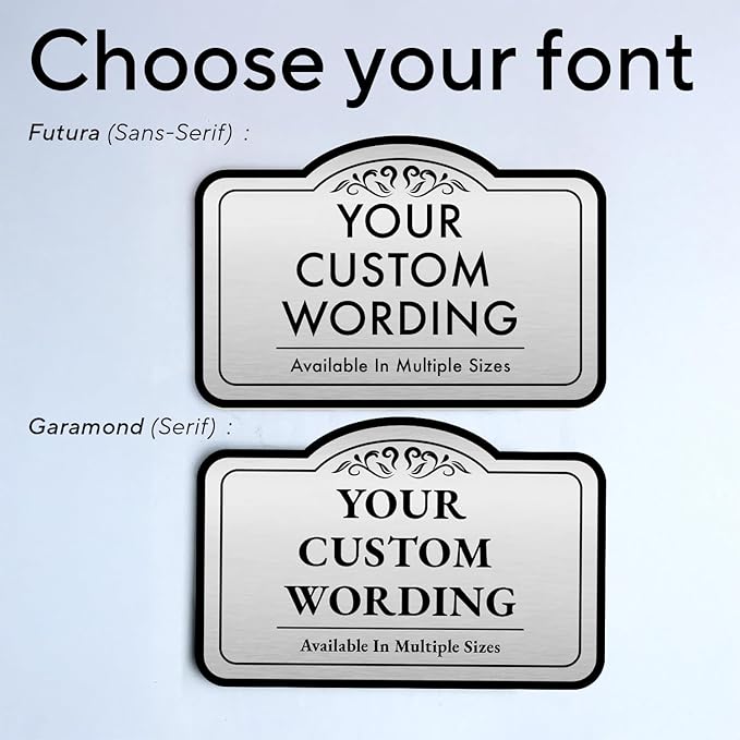 Custom Decorative Outdoor Metal Signs, Personalized Aluminum, Customized Driveway, Waterproof Made In USA, Silver 14x10 In