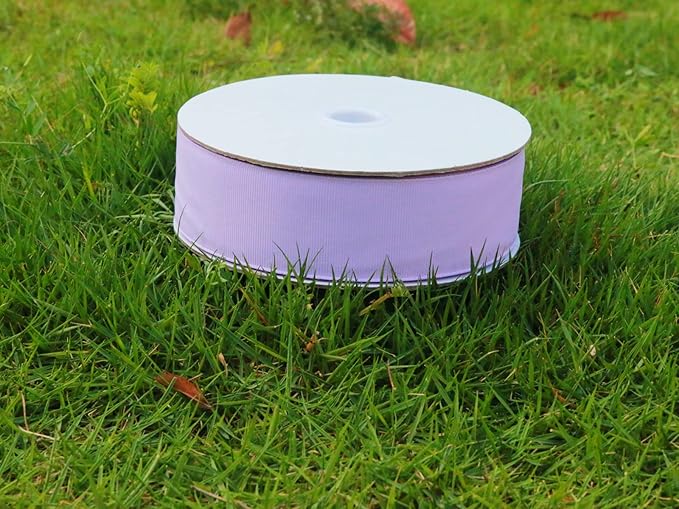 One Roll 50 Yards Soild Lavender Grosgrain Ribbon 1 1/2 inch Flower Bouquets Ribbons-1.5 inch Thick Gift Wrapping Ribbon-DIY Crafts Bow Hair Headband Accessories Ribbons #430(38mm)